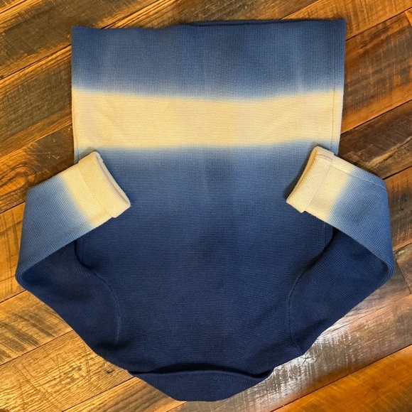 Tory Burch Ombre Gradient Double Breasted Wool Jacket Blue White Size M - Picture 10 of 14